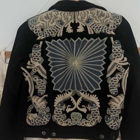Stunning Embroidered Black Denim Jacket H&M Spring Collection 2014 - Picture 5 of 5
